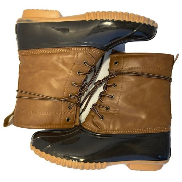 Sporto The Original Duck Boot Womens Ariel Faux Leather Waterproof Rain Boot-10M - Picture 8 of 13